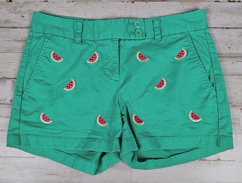 Women's VINEYARD VINES Turquoise Shorts Size 2 Watermelon Print Summer Vacation